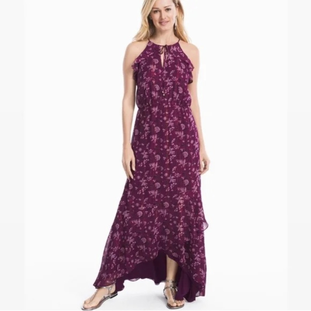White House Black Market 2 Purple Sleeveless Dress